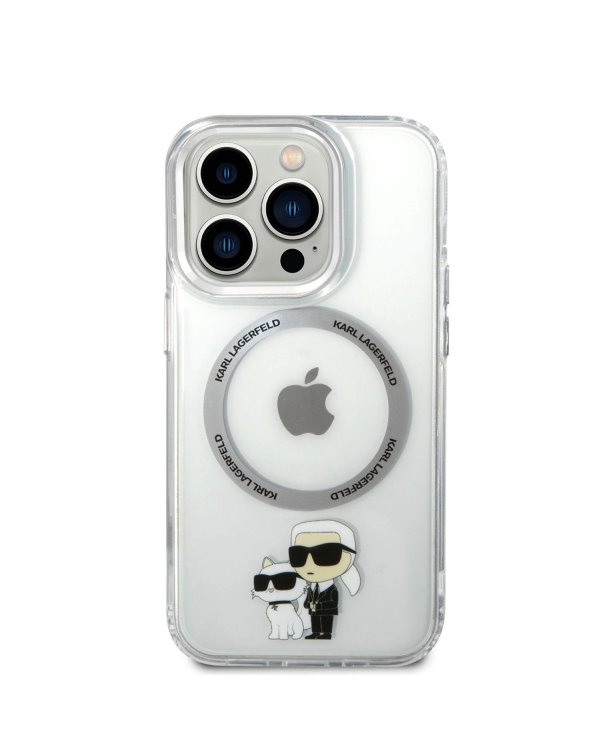 Karl Lagerfeld IML Karl and Choupette MagSafe Case Защитный чехол для iPhone 15 Pro / прозрачный