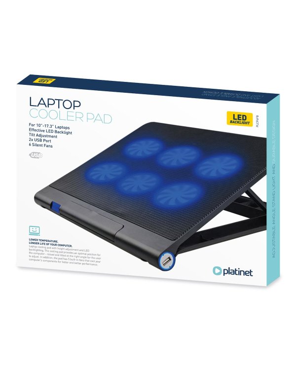 Platinet PLCP6FB Охлаждающая Подставка для Ноутбука 10''-17.3''