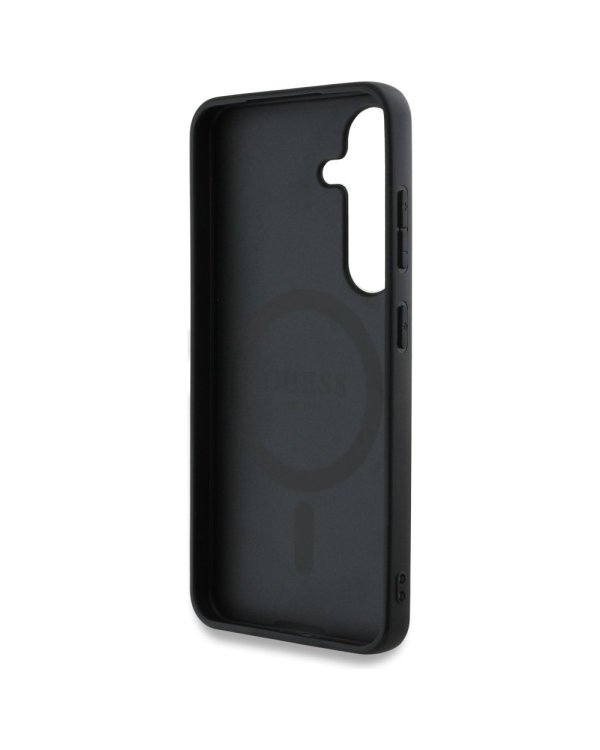 Guess 4G Round Patch Classic Logo MagSafe Case Чехол для Samsung Galaxy S25