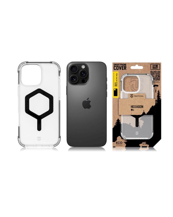 Tactical MagForce Hexagon Cover Защитный чехол для Apple iPhone 16 Pro Max / чёрный