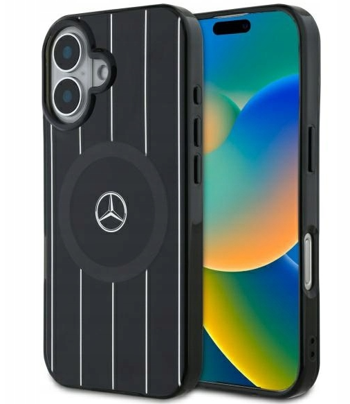 Mercedes Double Layer Crossed Lines MagSafe Защитный Чехол для Apple iPhone 16 Mercedes Double Layer Crossed Lines MagSafe Защитный Чехол для Apple iPhone 16