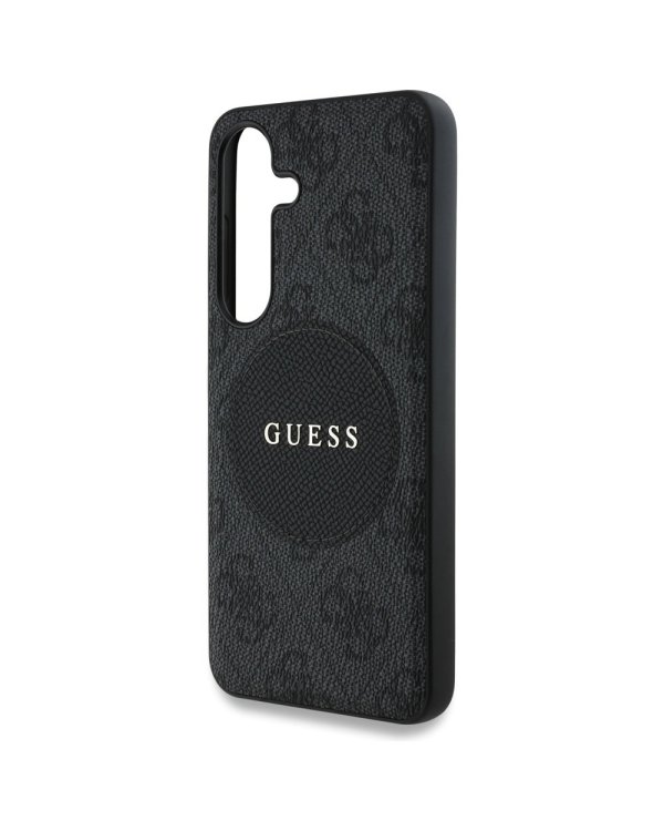 Guess 4G Round Patch Classic Logo MagSafe Case Чехол для Samsung Galaxy S25