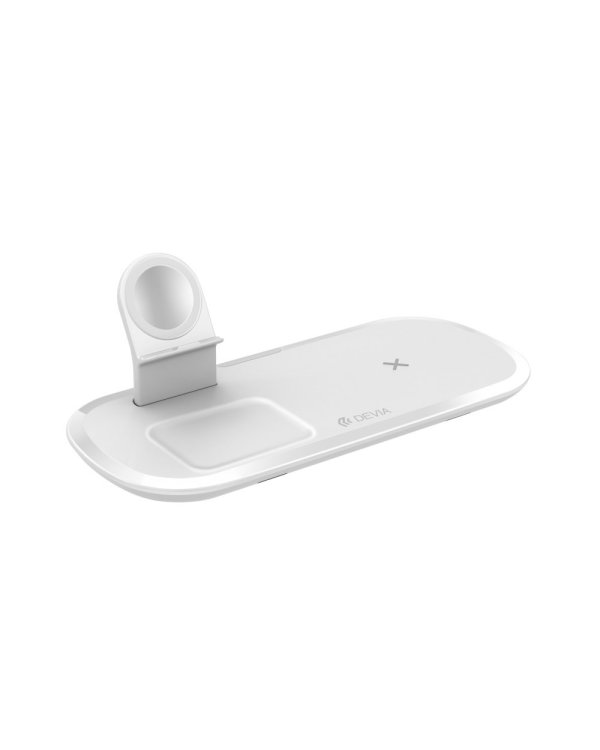 Devia Wireless Charger Беспроводная Зарядка 3in1 / Cмартфона / Apple Watch / Hаушников / USB