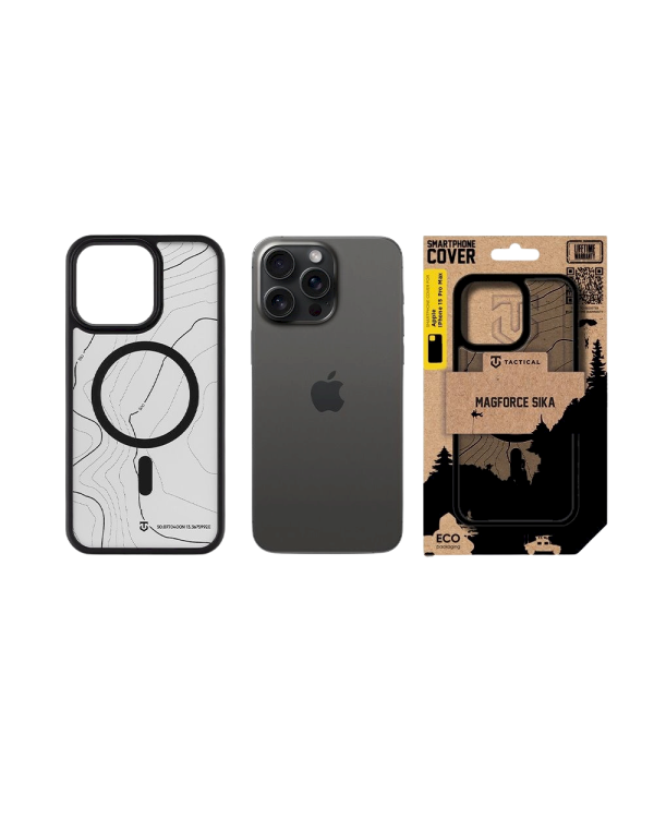Tactical MagForce Hyperstealth Sika Cover Защитный чехол для iPhone 15 Pro Max / асфальт