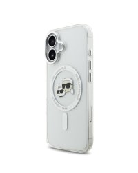 Karl Lagerfeld IML K&CH Heads Metal Frame MagSafe Case Защитный чехол для iPhone 17 / прозрачный