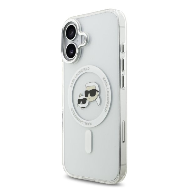 Karl Lagerfeld IML K&CH Heads Metal Frame MagSafe Case Защитный чехол для iPhone 17 / прозрачный
