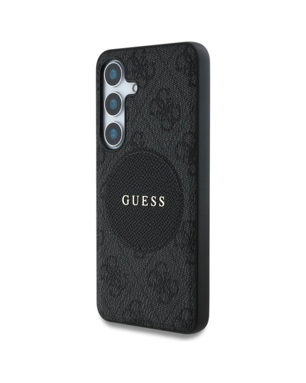Guess 4G Round Patch Classic Logo MagSafe Case Чехол для Samsung Galaxy S25