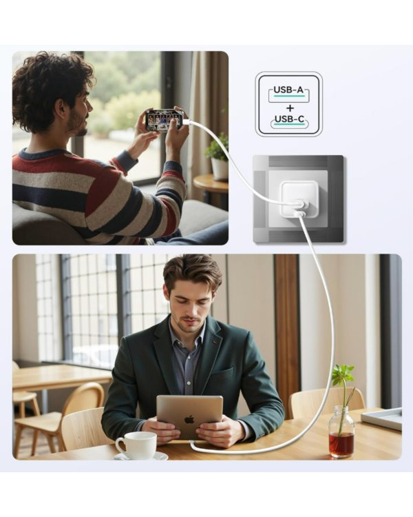 iPeax GaN USB-C / USB 3арядное устройство 45W