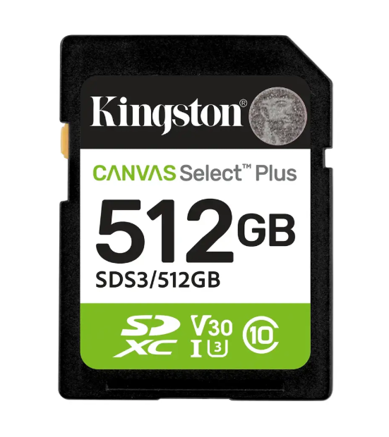Kingston Canvas Select Plus Gen3 Карта памяти 512GB