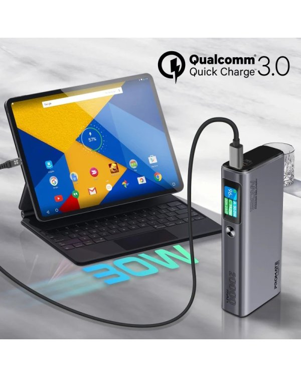 Promate Titan-130 Переносная зарядная батарея 130W / 20000mAh / USB-C PD / QC3.0