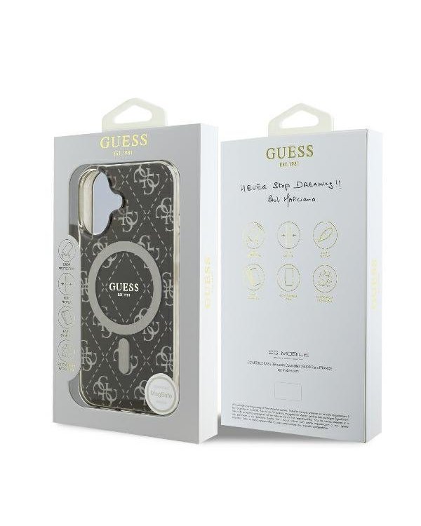 Guess IML 4G Background MagSafe Защитный Чехол для Apple iPhone 16