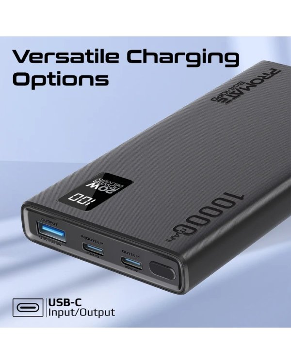 Promate Bolt-10PD Переносная зарядная батарея 10000mAh / USB-C PD 20W