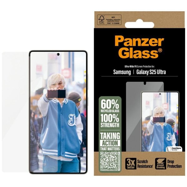 PanzerGlass Ultra-Wide Fit Tempered Glass Защитное стекло для Samsung Galaxy S25 Ultra