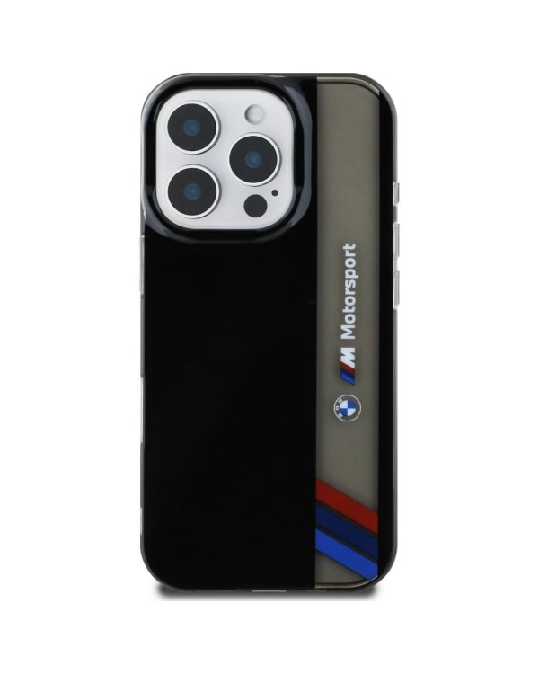 BMW Motorsport IML Vertical Stripe Защитный Чехол для Apple iPhone 16 Pro Max