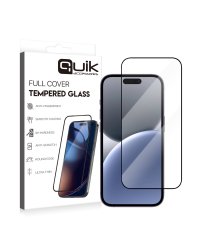 Quik Accessories Full Cover Tempered Glass Защитное Стекло для Apple iPhone 16 Plus