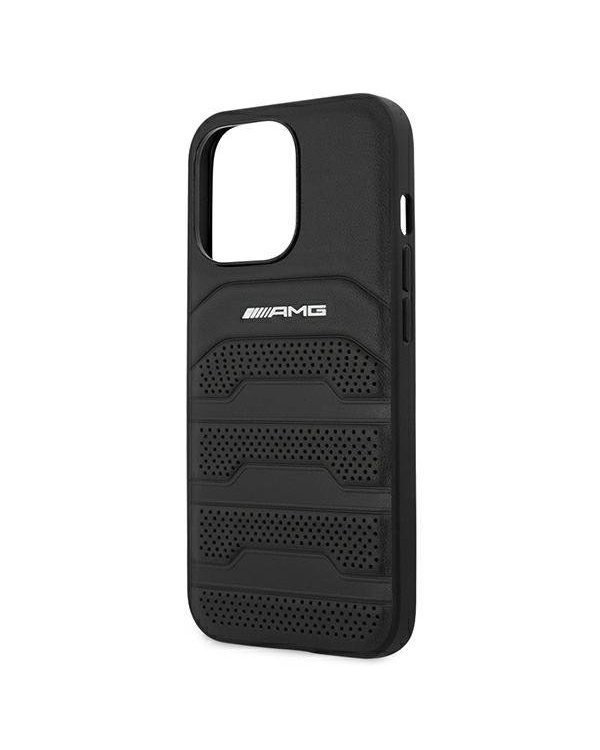AMG AMHCP13XGSEBK Back Case Кожанный Чехол для телефона Apple iPhone 13 Pro Max Черный