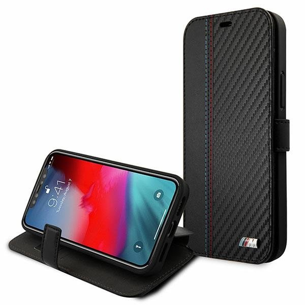 BMW BMFLBKP12MMCARBK M Collection Carbon Book Case Чехол для телефона Apple iPhone 12 / 12 Pro