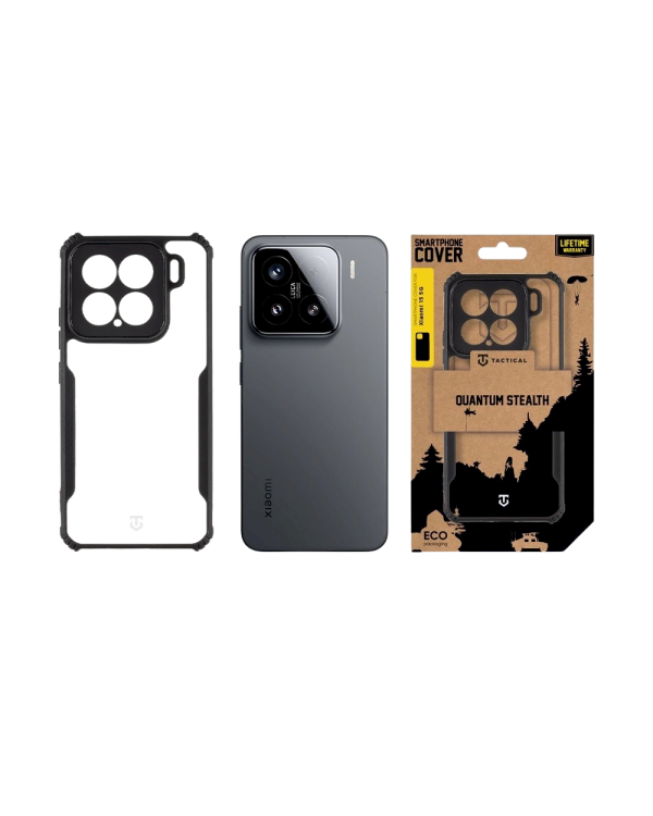 Tactical Quantum Stealth Cover Защитный чехол для Xiaomi 15 5G / прозрачный/чёрный