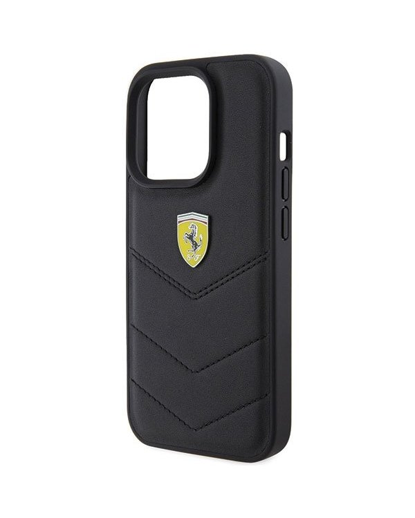 Ferrari Quilted Metal Logo Back Case Защитный Чехол для Apple iPhone 15 Pro