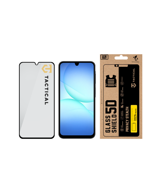 Tactical Glass Shield Privacy Stealth 5D Защитное стекло для Samsung Galaxy A17 4G/5G / чёрный