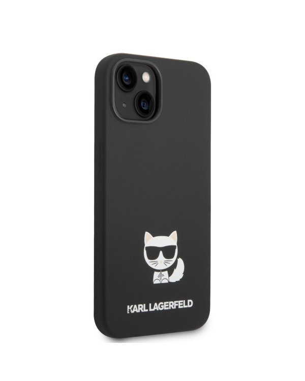 Karl Lagerfeld Liquid Silicone Choupette Защитный чехол для iPhone 14 Plus / чёрный