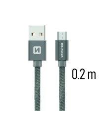Swissten Textile Quick Charge Универсальный Micro USB Кабель данных 0.2m