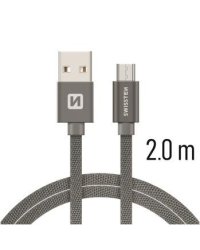 Swissten Textile Quick Charge Универсальный Micro USB Кабель данных 2m