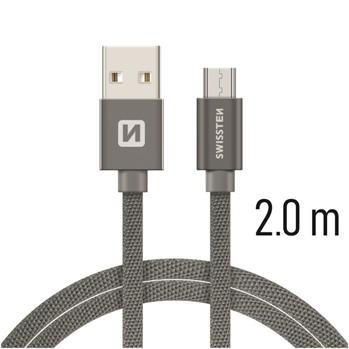 Swissten Textile Quick Charge Универсальный Micro USB Кабель данных 2m