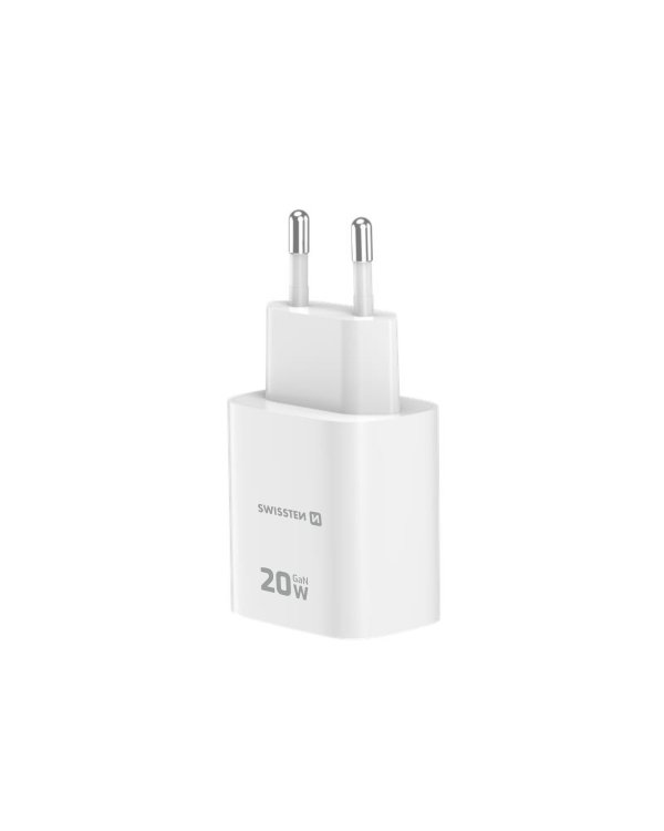 Swissten Edge GaN Зарядное устройство USB-C PD 20W + USB-A 18W QC