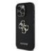 Guess PU Grained 4G Metal Logo Case Защитный чехол для iPhone 14 Pro / чёрный