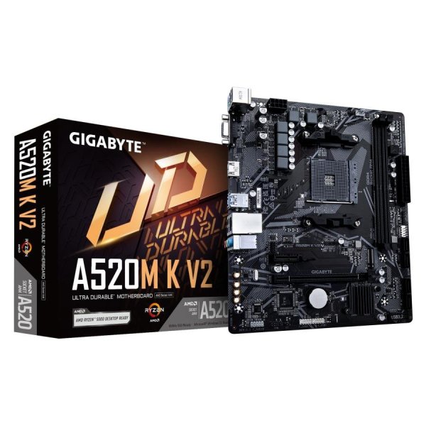 Gigabyte A520M K V2 Материнская плата Micro ATX / AMD AM4 / A520 / DDR4