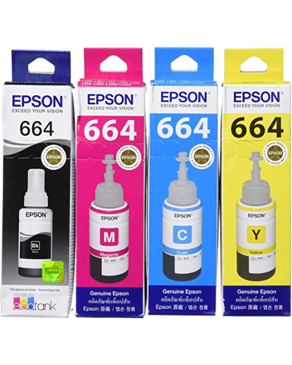 GenerInk Tintes kārtridžs GenerInk Epson Ecotank 664 C13T664640 набор
