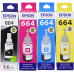 GenerInk Tintes kārtridžs GenerInk Epson Ecotank 664 C13T664640 набор