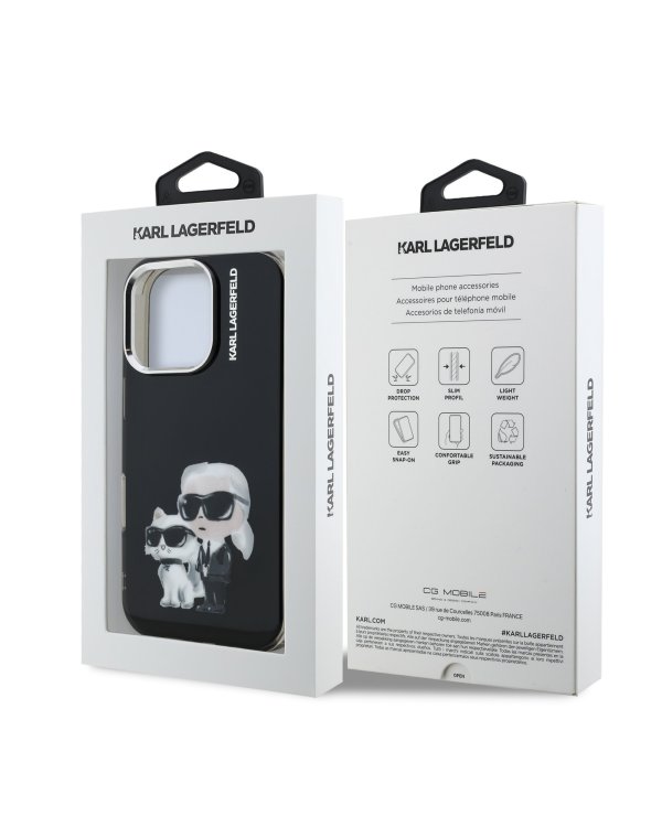 Karl Lagerfeld IML Aquarelle Karl and Choupette Case Чехол для Apple iPhone 16 Pro Max