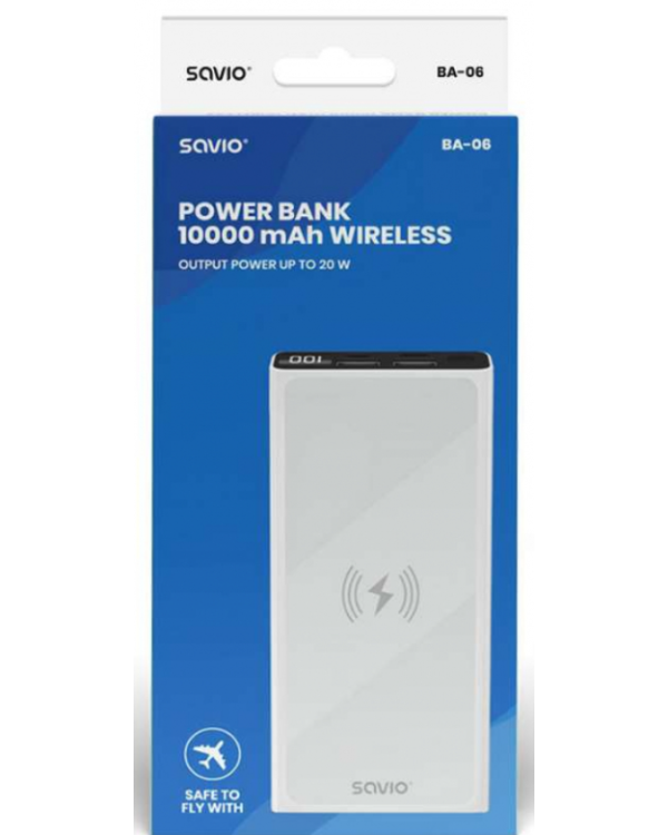 Savio BA-06 Беспроводной Power Bank 10000 mAh