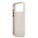 Guess PU Grained 4G Logo Stand Camera Frame Case Защитный чехол для iPhone 17 Pro Max / розовый