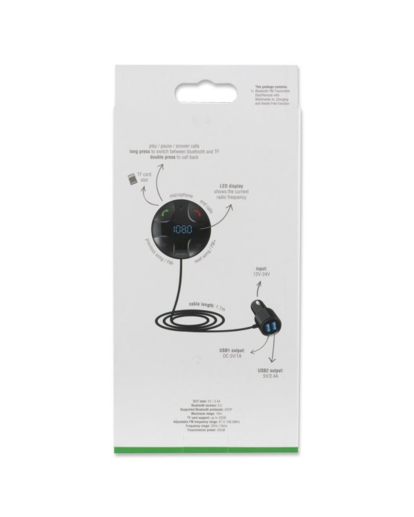 4smarts Transmiter FM Автомобильное зарядное устройство Bluetooth 5.0 / USB / Micro SD / MP3