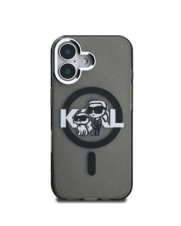 Karl Lagerfeld IML Glitter Karl and Choupette Sketch MagSafe Case Чехол для Apple iPhone 16