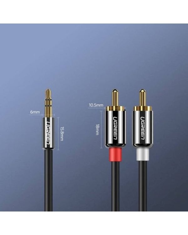 Ugreen AV116 Аудио кабель 3,5mm - 2x RCA / 3m