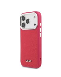 DKNY PU Leather Metal Logo Wrist Chain Case Чехол для Apple iPhone 17 Pro