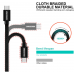 Swissten Textile Универсальный Micro USB Кабель данных 1.2m