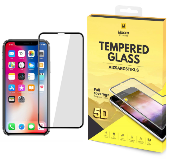 Mocco Full Glue 5D Signature Edition Tempered Glass Защитное стекло для Apple iPhone XR Черное