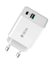 Devia Smart PD 25W Настенное Зарядное Устройство USB-C - USB-C Кабель 1.2m