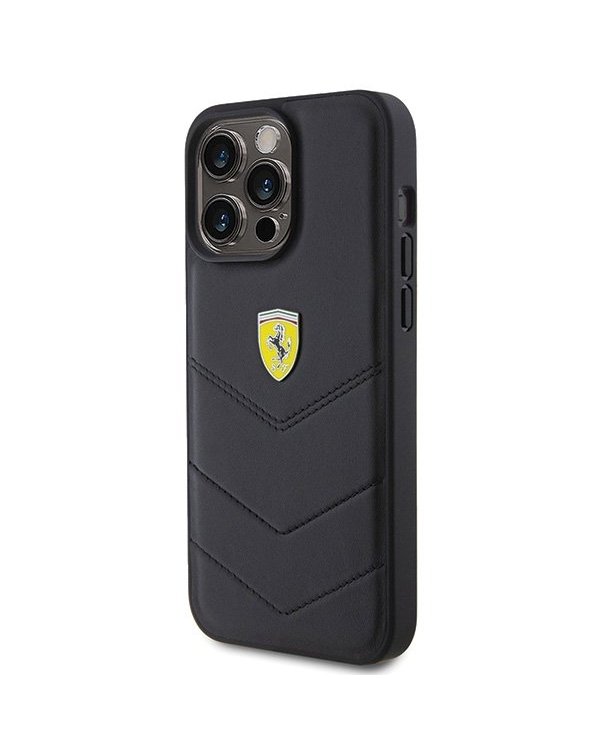 Ferrari Quilted Metal Logo Back Case Защитный Чехол для Apple iPhone 15 Pro Max