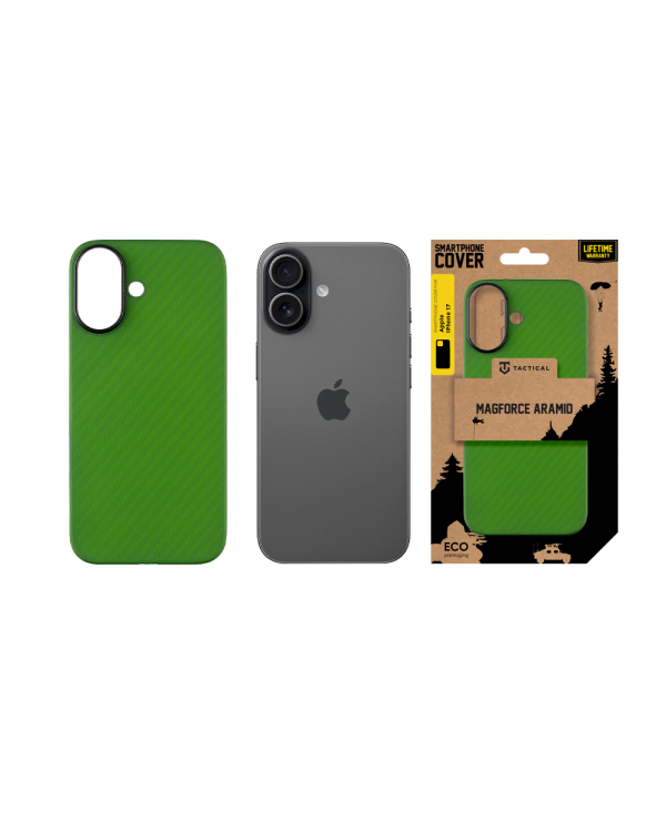 Tactical MagForce Aramid Cover Защитный чехол для Apple iPhone 17 / зелёная жаба