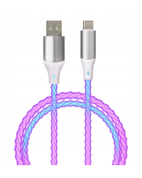Qualo QCS-AC-00 Glowing Кабель USB-A – USB-C /15W / 1m / LED