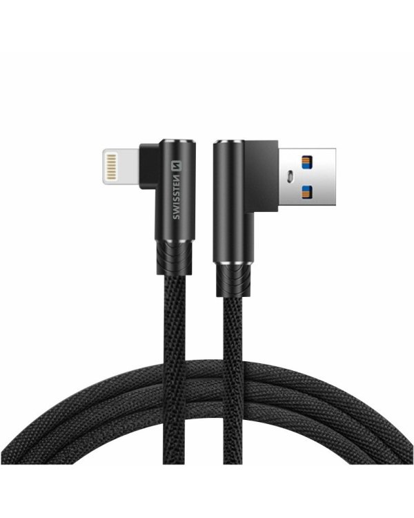 Swissten Плетеный L Типа Универсальный Quick Charge 3.1 USB на Lightning Кабель данных 1.2 m