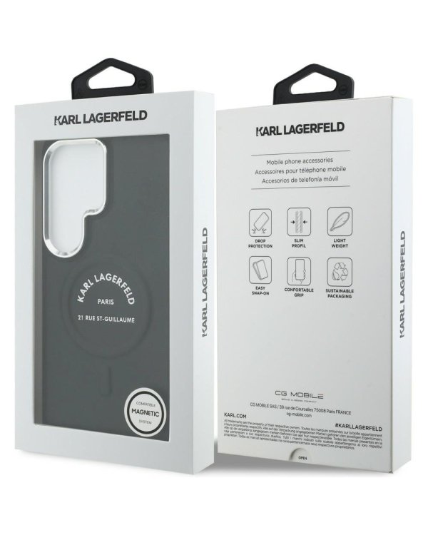 Karl Lagerfeld PU RSG Logo Magnetic Case Чехол для Samsung Galaxy S26 Ultra