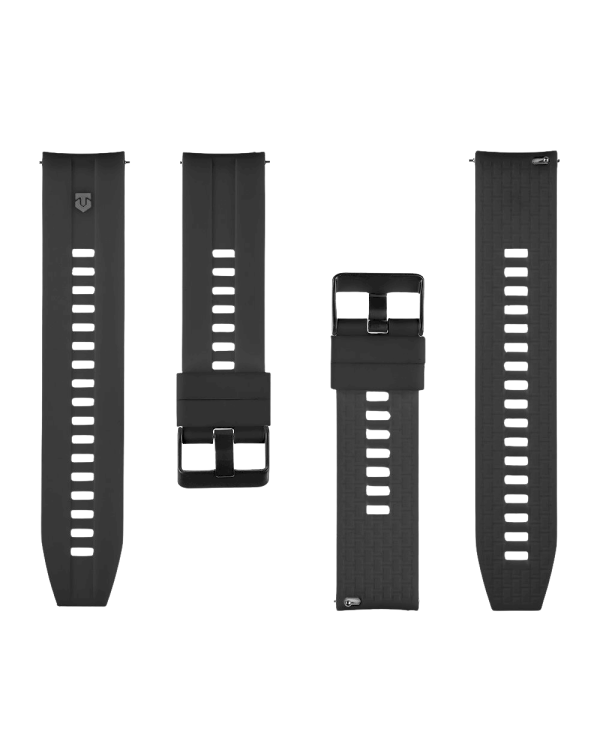 Tactical Quick Release Silicone Band Ремешок для часов 22mm / чёрный