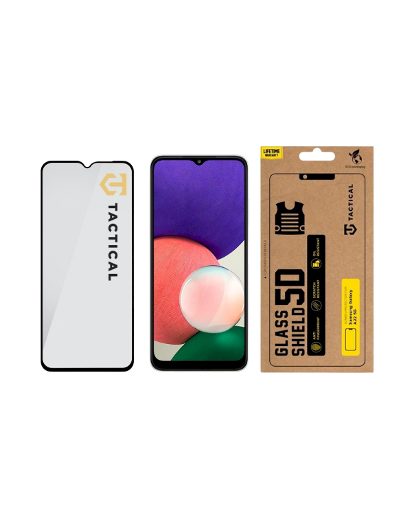 Tactical Glass Shield 5D Защитное стекло для Samsung Galaxy A22 5G / чёрный